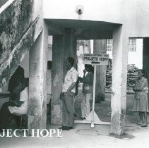 Where patients lined up for triage before seeing the Doctor.